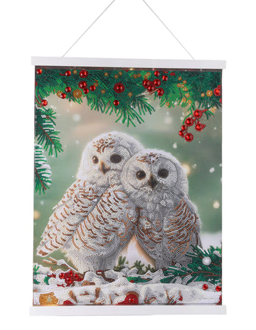 ‘Snowy Owls Sanctuary’ Crystal Art Scroll Kit