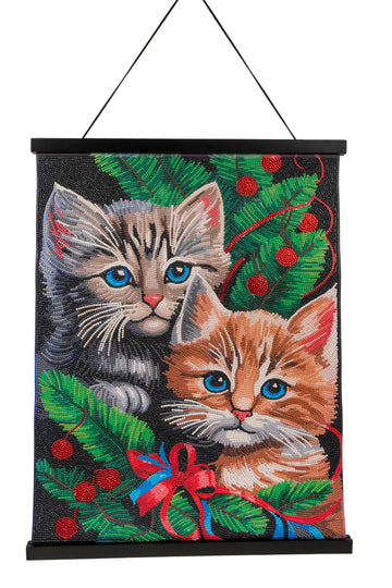 "Cute Cats" Crystal Art Scroll Kit 40x50cm