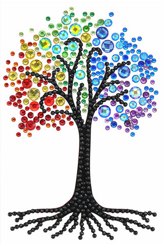 Rainbow Tree, 10X15CM Crystal Art Card