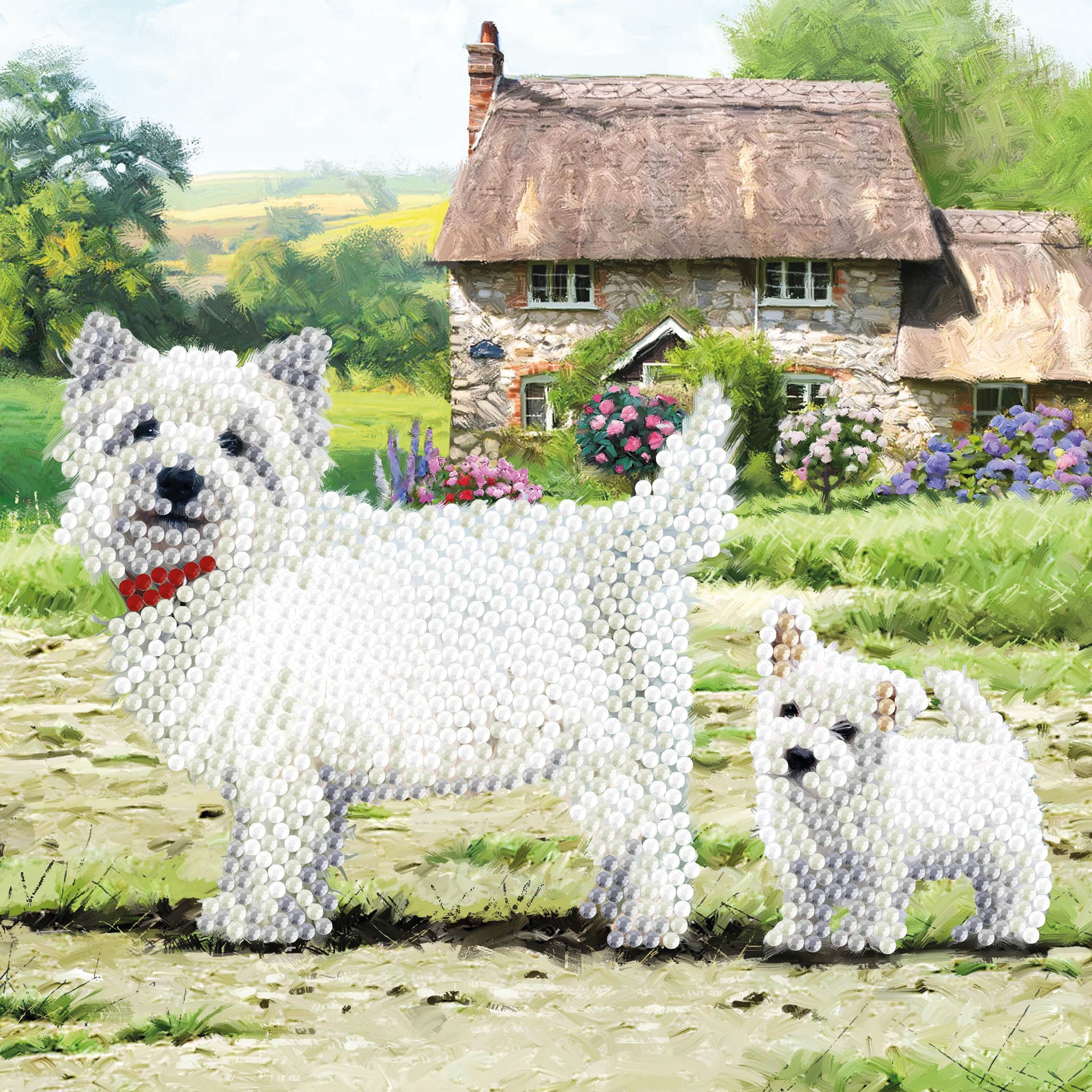 Westie Dogs 18x18cm Card