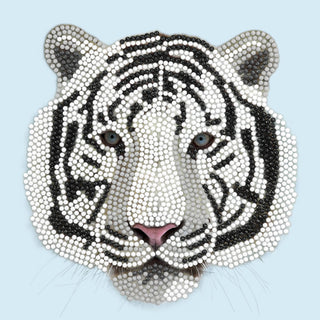 White Tiger Head 18x18cm Card