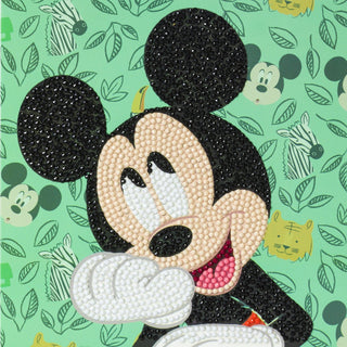 Happy Mickey 18 x 18cm Crystal art card