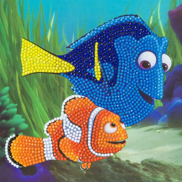 Dory & Marlin, 18 x 18cm Crystal art card