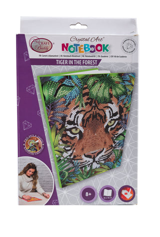 Tiger in the forest Crystal Art notebook