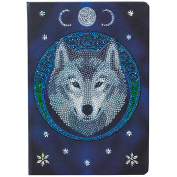 Lunar Wolf Crystal Art notebooks