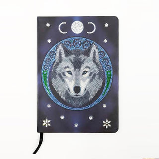 Lunar Wolf Crystal Art notebooks