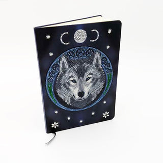 Lunar Wolf Crystal Art notebooks