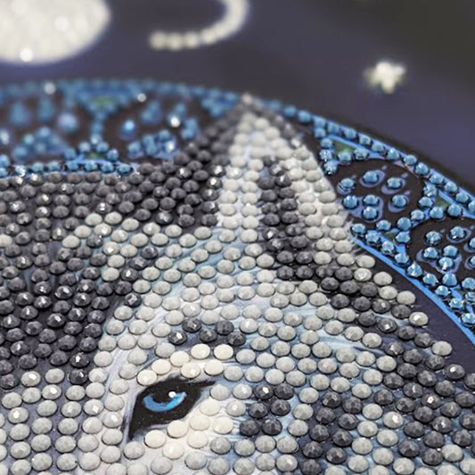 Lunar Wolf Crystal Art notebooks