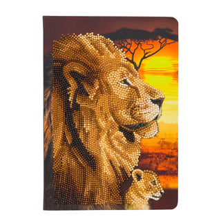 Lions of the Savannah Crystal Art notebook