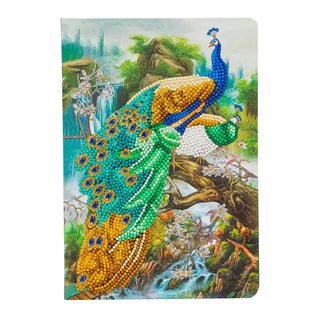 Peacock Waterfall Crystal Art notebook