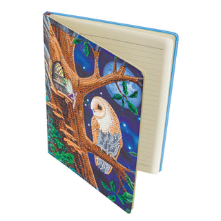 Owl and the fairy tree Crystal Art notebook