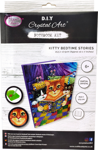 Kitten bedtime stories Crystal Art notebook