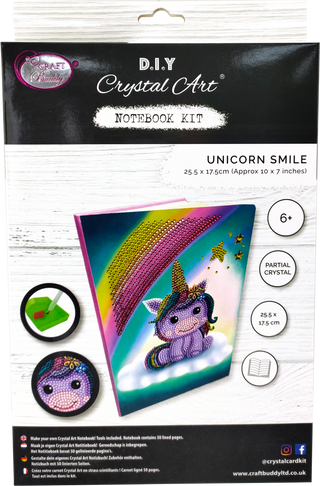 Unicorn smiles Crystal Art notebook