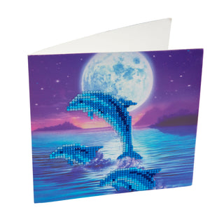 Moonlight Dolphin 18x18cm Card