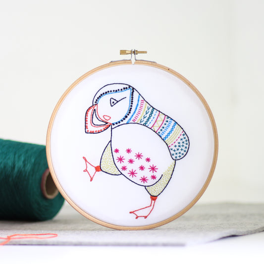 Puffin Embroidery Kit