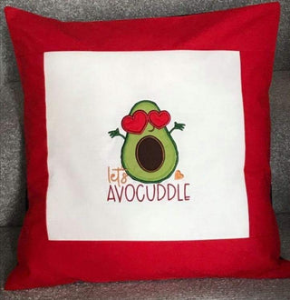 Lets Avocuddle Embroidered Cushion Cover